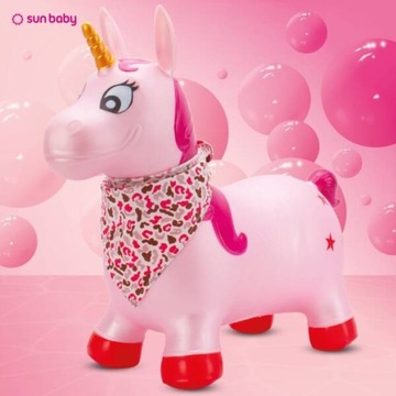 Джемпер детский резиновый UNICORN 60 см розовый для прыжков с насосом