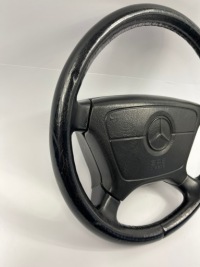фото thumb №9, Руль кожаный руль подушка кожа mercedes w124 r129 w140