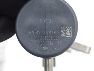 LISTWA WTRYSKOWA CZUJNIK 0281006034 OPEL INSIGNIA I A 2.0 CDTi A20DTR 14R