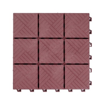 Плитка для садовой террасы Uni-Floor Cube Burgundy 30 x 30 x 2 см Платформа