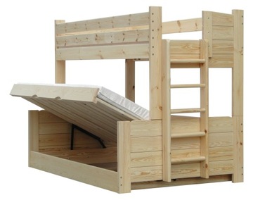 Кровать двухъярусная OMEGA 140x200 для взрослых +150кг