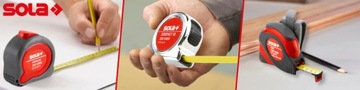 Рулетка рулетка Рулетка 3 м / 13 мм SOLA TRI-MATIC 3