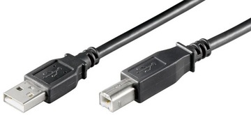 MicroConnect USB2.0 A-B 5 м M-M Черный