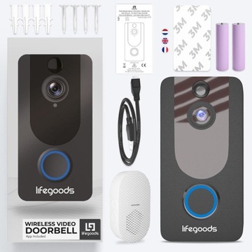 ВИДЕОИНТЕРФОН Wi-Fi IP-домофон Камера Дверной звонок КОМПЛЕКТ