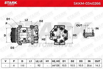 фото thumb №8, Stark skkm-0340266 компресор кондиціонера sd7c16 sd7c161322 pag 46