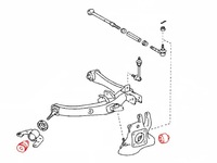 фото thumb №2, Важіль do налаштування zbieżności гвинт rzymska toyota avensis t25 03-08 зад