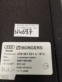 фото thumb №3, Audi q5 8r пол багажника 8r0861531a