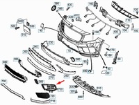 фото thumb №7, Mb gla-class x156 передня права внутрішня решітка радіатора радіатора a1568855422