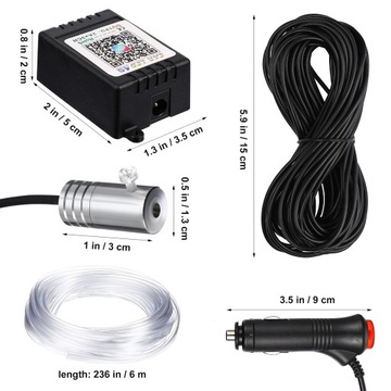 EL WIRE LED RGB ВОЛОКОННО-ОПТИЧЕСКИЙ ВОКРУГ ПУЛЬТА ДИСТАНЦИОННОГО УПРАВЛЕНИЯ 6M