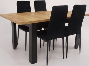 LOFT SET Стол 80х120/160 с 4 стульями