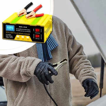 PROSTOWNIK SAMOCHODOWY Do Akumulatorów Ładowarka 12V 24V Funkcja Naprawy