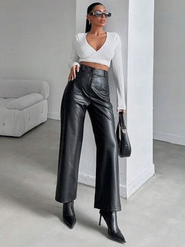 SHEIN ПРЯМЫЕ КОЖАНЫЕ БРЮКИ 36 Shein