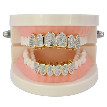 Bling 3A Zirconia CZ ed Mesh Mouth, , как