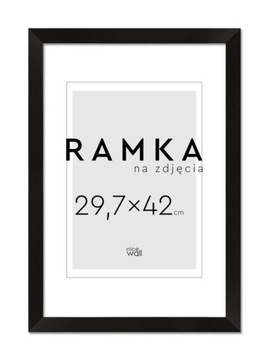 Czarna Ramka na zdjęcia 29,7x42 cm 42x29,7 cm A3