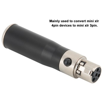 2шт мини-XLR 3-контактный штекер на мини-XLR 4-контактный женский корпус из цинкового сплава аудио ada