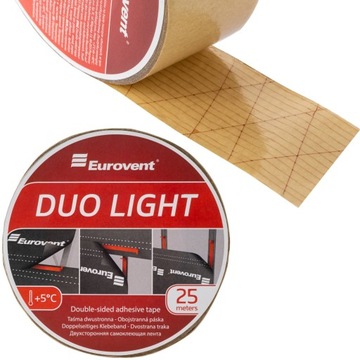 eurovent DUO LIGHT 50мм x 25mb ДВУХСТОРОННЯЯ ЛЕНТА ДЛЯ МЕМБРАННОЙ ПЛЕНКИ немецкий