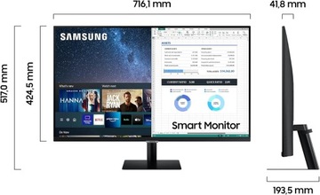 Светодиодный монитор Samsung LS32BM701UUXEN 32 дюйма, 3840 x 2160 пикселей VA MO218