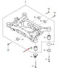 фото thumb №1, Jaguar i-pace x590 rear frame передняя часть mounting frame bush j9d1112 original