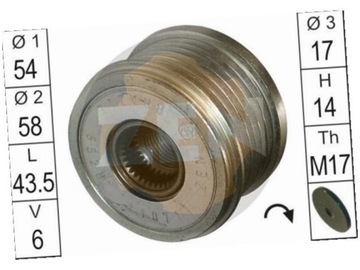 фото thumb №2, Зчеплення генератора land rover range rover sport 2.7