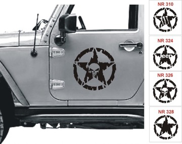 PUNISHER GWIAZDA MONSTER JEEP 4X4 TUNING NAKLEJKI