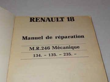 Renault 18, каталог запчастей, каталог мастерских и два каталога RTA.
