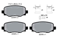 фото thumb №1, Textar гальмівні колодки гальмівні задня fiat 500x jeep renegade 1.3d-2.0d 07.14-
