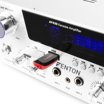 HIFI-усилитель для караоке 2x300 Вт USB FM BT высокой мощности