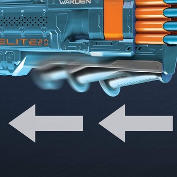NERF ELITE 2.0 ZESTAW PISTOLET WARDEN DB-8 + CELE + 50 STRZAŁEK + OPASKA