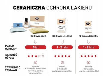 K2 GRAVON LITE POWŁOKA CERAMICZNA DO LAKIERU 30ml