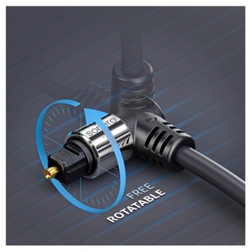 УГЛОВОЙ ОПТИЧЕСКИЙ АУДИОКАБЕЛЬ TOSLINK SONERO SOC110-100 10м