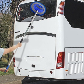 ТЕЛЕСКОПИЧЕСКАЯ ЩЕТКА ДЛЯ МЫТЬЯ АВТОМОБИЛЕЙ АВТОБУСОВ МЯГКАЯ ШВАБРА 160см