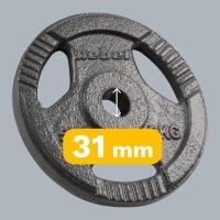 Набор чугунных гирь 4x5 кг 20 кг отверстие 31 мм плита с ручками REBEL