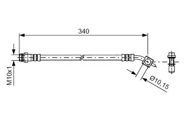 фото thumb №2, Bosch шланг гальмівний гнучкий зад l dł. 330m