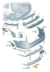 фото thumb №2, Заглушка фаркоп бампера vw passat b7 variant aso