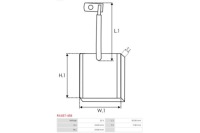 Щітка вугільна, стартер as-pl rx457-458 Оригінал, фото thumb