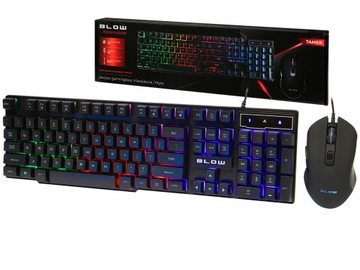 НАБОР ИГРОВОЙ КЛАВИАТУРЫ И МЫШИ со светодиодной RGB ПОДСВЕТКОЙ ДЛЯ ГЕЙМЕРОВ