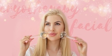 Массажер для глаз CRYSTALLOVE 3D с розовым кварцем и кремовым аппликатором