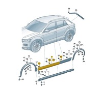 фото thumb №1, Накладка lewych-przednich дверь vw t-roc oe: 2ga854939afryp