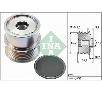 фото thumb №2, Ina колесо ременное генератора audi seat
