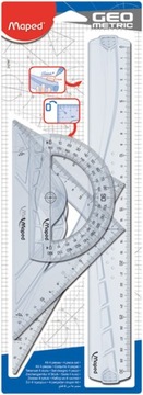 Komplet PRZYBORÓW na MATEMATYKE Geometryczne Przybory do Szkoły Graphic