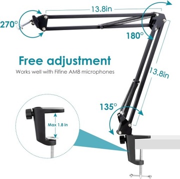 YOUSHARES Razer Seiren X Boom Arm z filtrem pop NB35S5