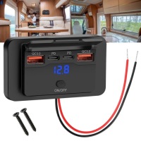 фото thumb №1, Зарядний пристрій автомобільна , usb c , usb a, 12v / 24v