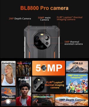 Смартфон Blackview BL8800 Pro оранжевый 8G/128G