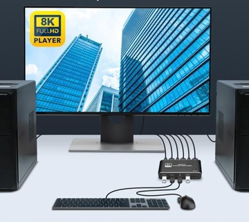 KVM-консоль Переключатель HDMI 2.1 4K120Гц 8K