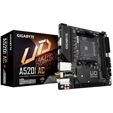 Материнская плата Gigabyte A520I AC AM4 2DDR4 mITX