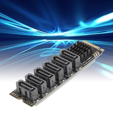 Карта адаптера m.2 to sata3.0 6 Гбит/с, высокоскоростная asm1166 m.2 pcie to sata, расширение