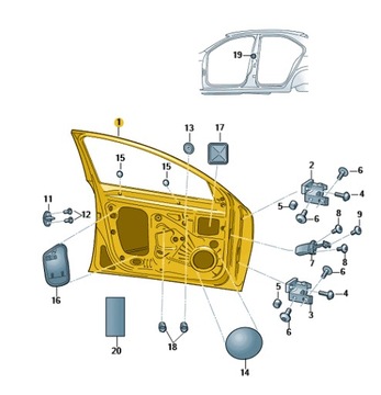фото thumb №4, Дверь передние левая skoda octavia iii 5e0831055a