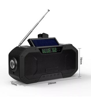 СОЛНЕЧНАЯ FM-РАДИО ЗАВОДНОЙ ФОНАРЬ ПИТАНИЕ БАНК USB SOS