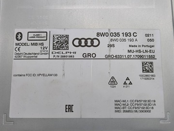 фото thumb №9, Audi a4 s4 b9 2018 панель / радиопроигрыватель cd/dvd/gps