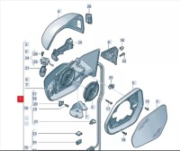 Audi q8 rsq8 left сторона wing mirror mounting lhd 4m8857409an9b9 oem Доставка, фото thumb